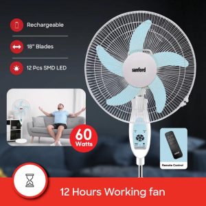 پنکه ایستاده شارژی سانفورد قابلیت شارژ خورشیدی مدل SF974SFN