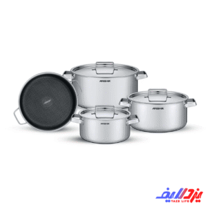سرویس قابلمه 8تکه کف لیزری عرشیا مدل SS272-3714