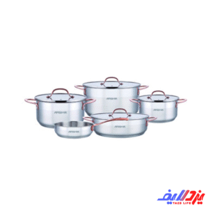 سرویس قابلمه 9 پارچه استیل عرشیا مدل SS064‑3175