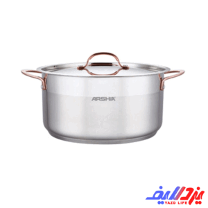 قابلمه ۱۸ سانت استیل دسته مسی عرشیا مدل SS014-2972