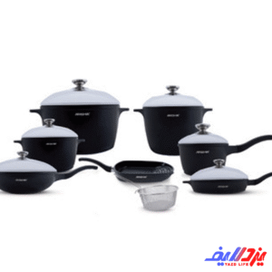 سرویس قابلمه ۱۴ پارچه چدن عرشیا مدل CO395-3074