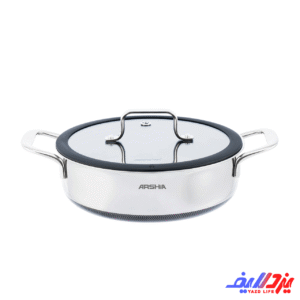 ماهیتابه دو دسته 24 سانت کف لیزری عرشیا مدل SS622-3699