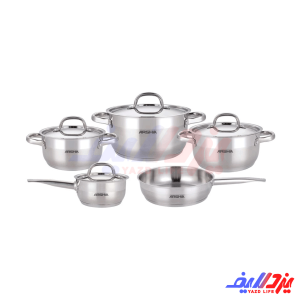 سرویس قابلمه 9 پارچه استیل عرشیا SS180-3870