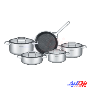 سرویس قابلمه کف لیزری 9 تکه عرشیا مدل SS050-3543